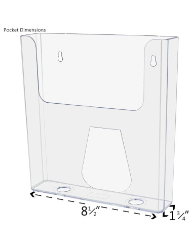 Soporte de Literatura Acrílico Transparente 4 Unidades 21.6x22.9 cm