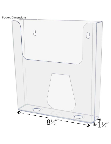 Soporte de Literatura Acrílico Transparente 4 Unidades 21.6x22.9 cm