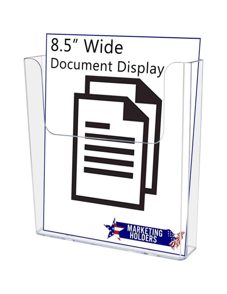 Soporte de Literatura Acrílico Transparente 4 Unidades 21.6x22.9 cm