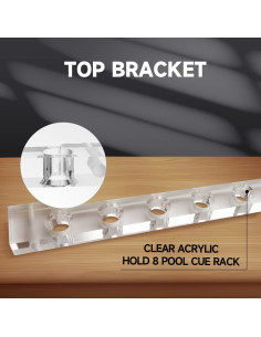 Soporte de Taco de Billar Montado en Pared GSE - 8 Tacos 2