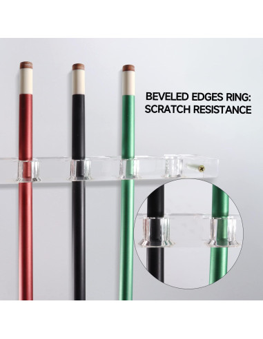 Soporte de Taco de Billar Montado en Pared GSE - 8 Tacos