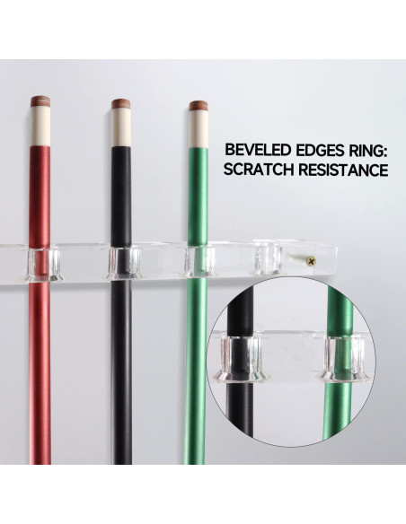 Soporte de Taco de Billar Montado en Pared GSE - 8 Tacos