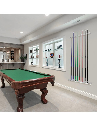 Soporte de Taco de Billar Montado en Pared GSE - 8 Tacos