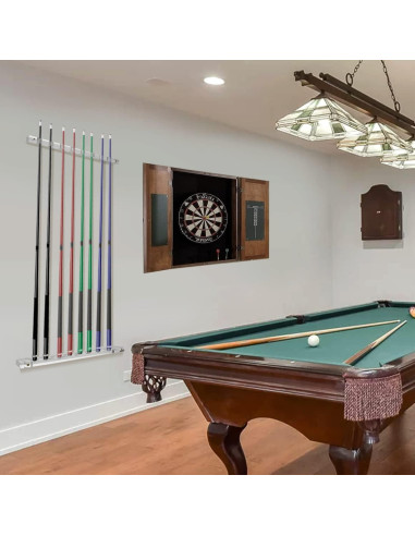 Soporte de Taco de Billar Montado en Pared GSE - 8 Tacos