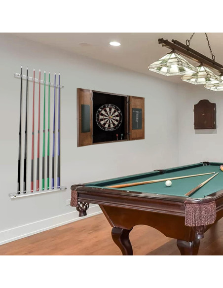 Soporte de Taco de Billar Montado en Pared GSE - 8 Tacos