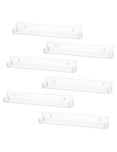 Estantes Flotantes de Acrílico LikeU 6 PCS 38.1 cm Transparente