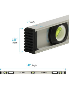 Nivel I-Beam 48" Channellock Aluminio Grado Profesional 2