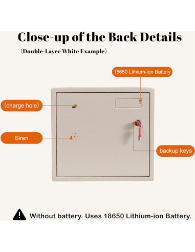 Caja Fuerte Biométrica VALINIRT con Teclado Digital 35x15x42cm
