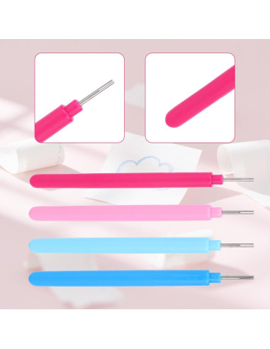 4 Herramientas de Quilling BOXOB para Flores de Papel DIY