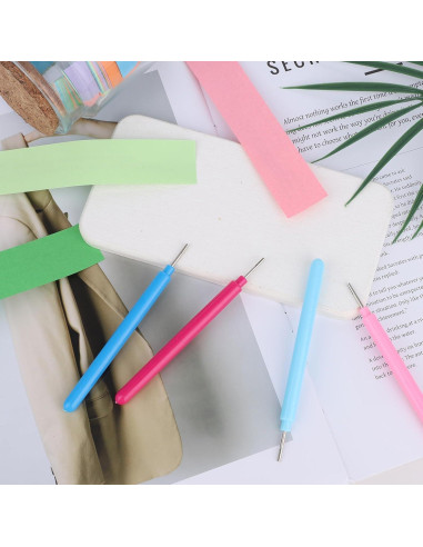 4 Herramientas de Quilling BOXOB para Flores de Papel DIY