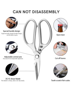 Tijeras de Cocina WAK 21.6 cm Acero Inoxidable Multifuncionales 2