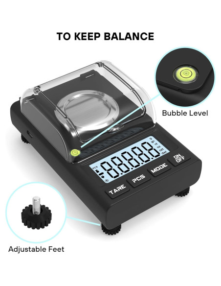 Báscula de Miligramos WEIGHTMAN 100g x 0.001g Alta Precisión