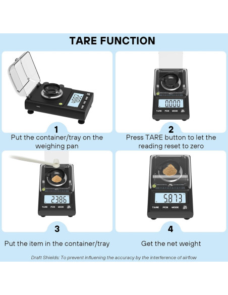 Báscula de Miligramos WEIGHTMAN 100g x 0.001g Alta Precisión