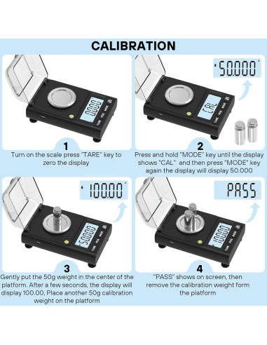 Báscula de Miligramos WEIGHTMAN 100g x 0.001g Alta Precisión