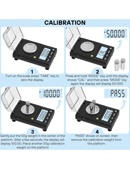 Báscula de Miligramos WEIGHTMAN 100g x 0.001g Alta Precisión