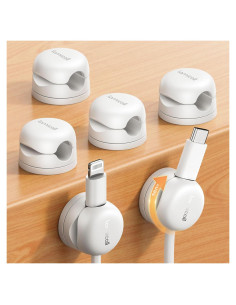 6 Pack Organizador de Cables Lamicall con Clips Giratorios