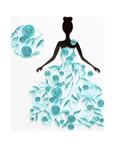 Kit de Quilling Woohome 48 Piezas con Plantillas y Herramientas