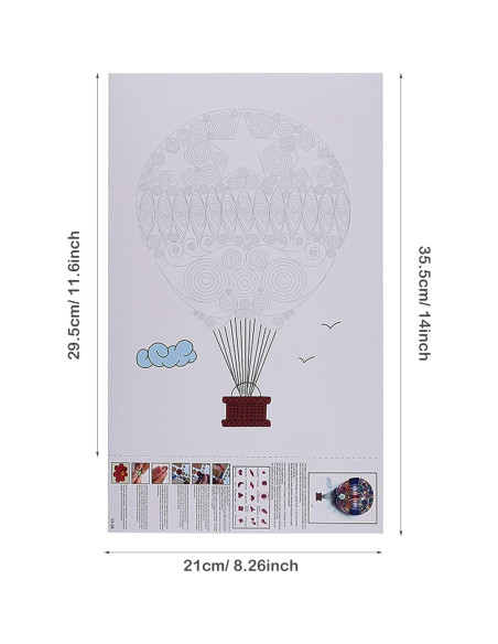 Kit de Quilling Woohome 48 Piezas con Plantillas y Herramientas