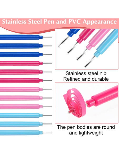 Juego de Herramientas de Quilling Tweruna 12 Piezas con Papel