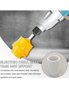 Kit de Roscador de Tubos PVC Daioai 3 Tamaños 1/2" 3/4" 1" 2