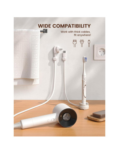 6 Pack Organizador de Cables Lamicall con Clips Giratorios