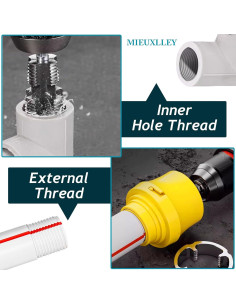 Kit de Roscado de Tuberías de PVC MIEUXLLEY con 3 Troqueles 2