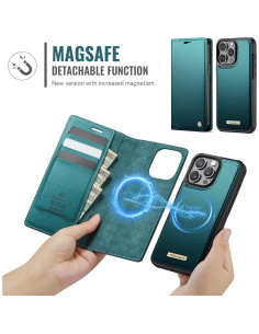 Funda Cartera PlusnapX para iPhone 15 Pro Max 6.7" Verdeazul 2