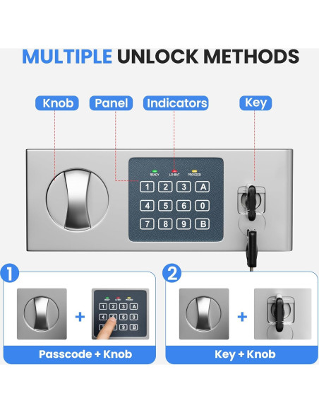 Caja Fuerte Digital Paporia 0.66 Pies Cúbicos con Estante