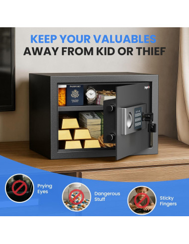 Caja Fuerte Digital Paporia 0.66 Pies Cúbicos con Estante