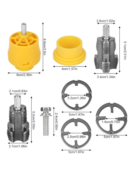 Kit de Roscadora de Tubo de PVC Lasuroa 9 Piezas para Taladro