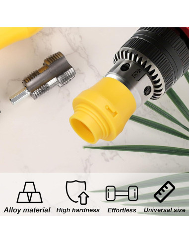 Kit de Roscadora de Tubo de PVC Lasuroa 9 Piezas para Taladro