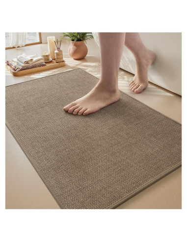Alfombra de Baño MontVoo 43x61cm Antideslizante Caqui