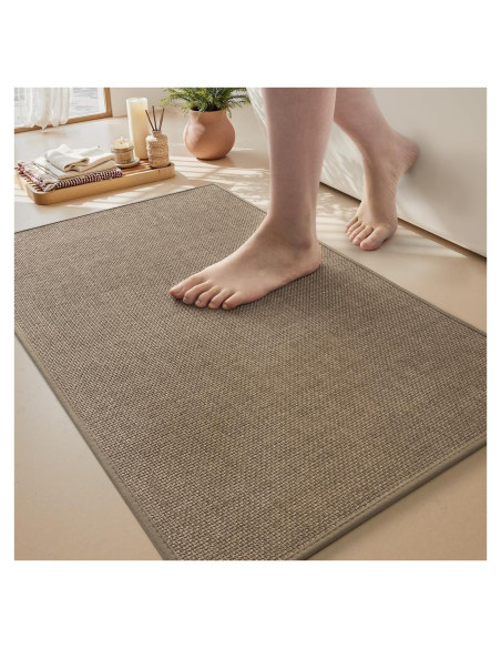 Alfombra de Baño MontVoo 43x61cm Antideslizante Caqui
