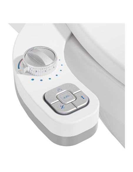 Accesorio de Bidet Clirass Plata, Agua Caliente y Fría, Doble Boquilla