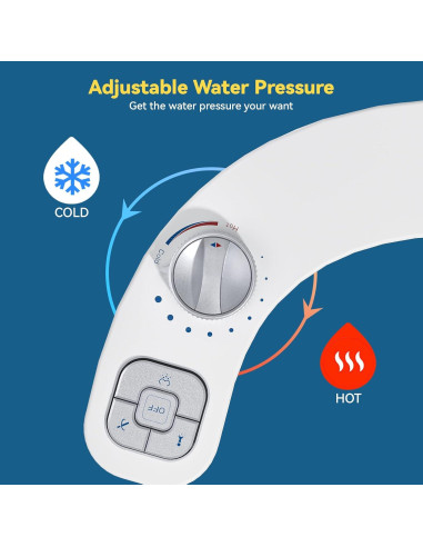 Accesorio de Bidet Clirass Plata, Agua Caliente y Fría, Doble Boquilla