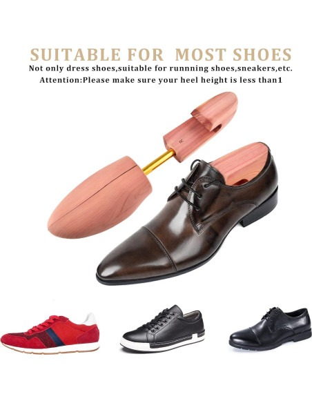 Árbol de Zapatos de Cedro TONGZANER Ajustable 2-Pack M