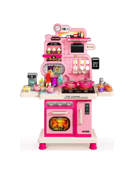 Juego de Cocina Interactivo TooyBing para Niños Rosa