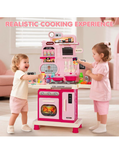 Juego de Cocina Interactivo TooyBing para Niños Rosa