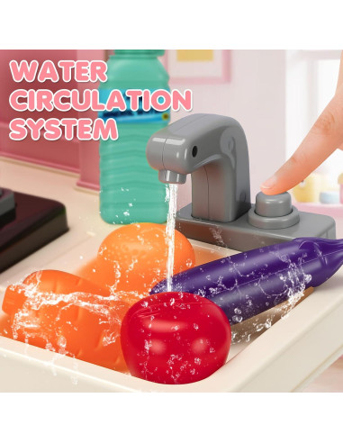 Juego de Cocina Interactivo TooyBing para Niños Rosa