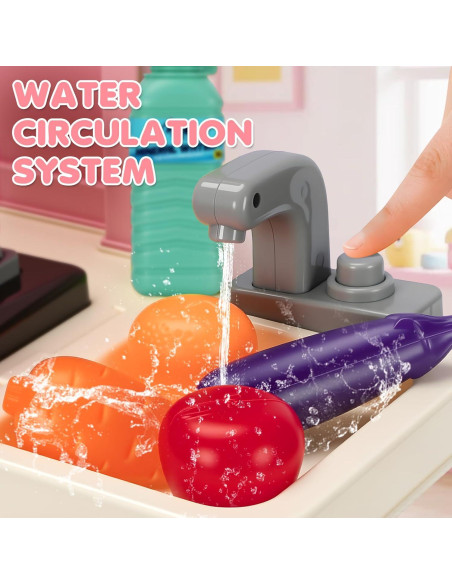 Juego de Cocina Interactivo TooyBing para Niños Rosa