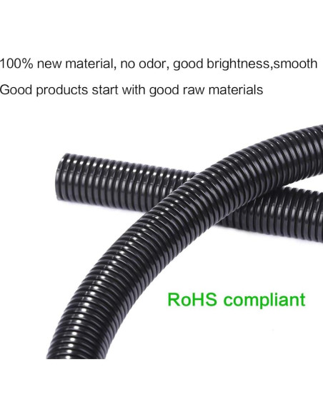 Tubo de Loom de Alambre Alex Tech 1/2" Negro 3.05m