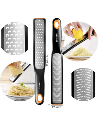 Juego de Rallador Cohesion de Acero Inoxidable - Fino y Grueso