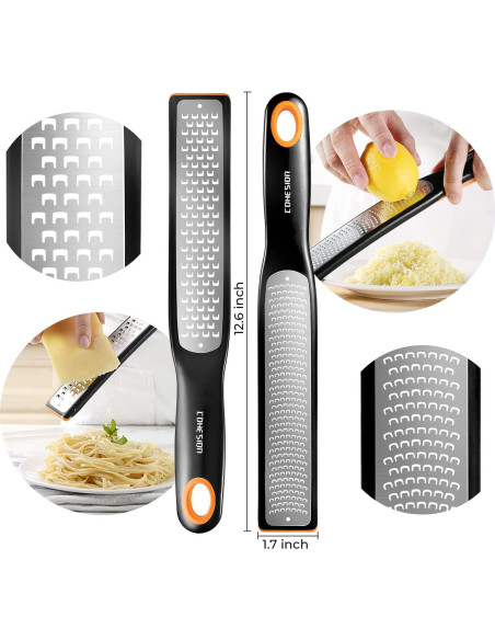 Juego de Rallador Cohesion de Acero Inoxidable - Fino y Grueso