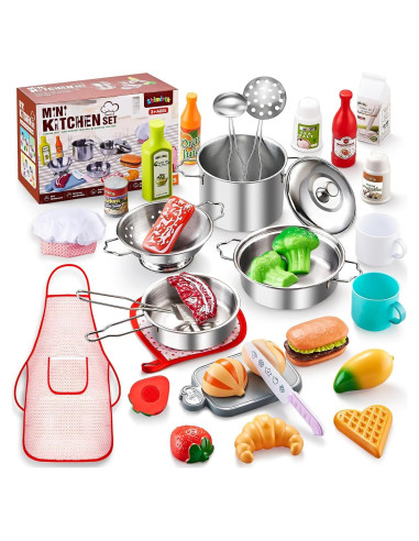 Juego de Cocina para Niños 37 Piezas Shimirth - Utensilios y Accesorios