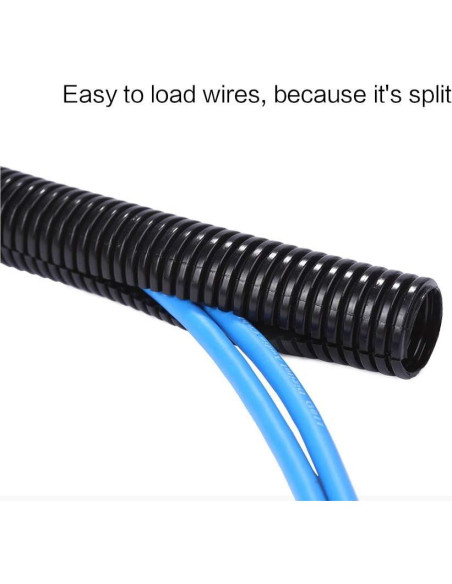 Tubo de Loom de Alambre Alex Tech 1/2" Negro 3.05m