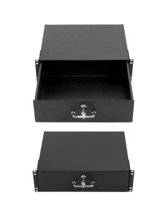 Cajón de Servidor 3U QWORK Montable en Rack Negro 2