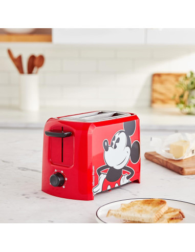 Tostadora Disney Mickey Mouse 2 Rebanadas Select Brands - Rojo/Negro