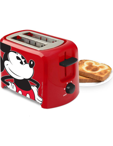 Tostadora Disney Mickey Mouse 2 Rebanadas Select Brands - Rojo/Negro