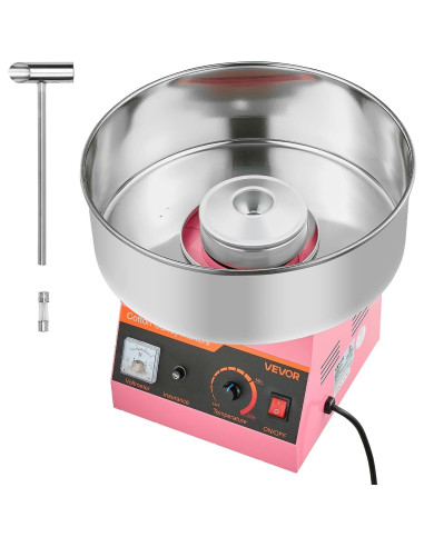 Máquina de Algodón de Azúcar VEVOR 1000W 15" Rosa