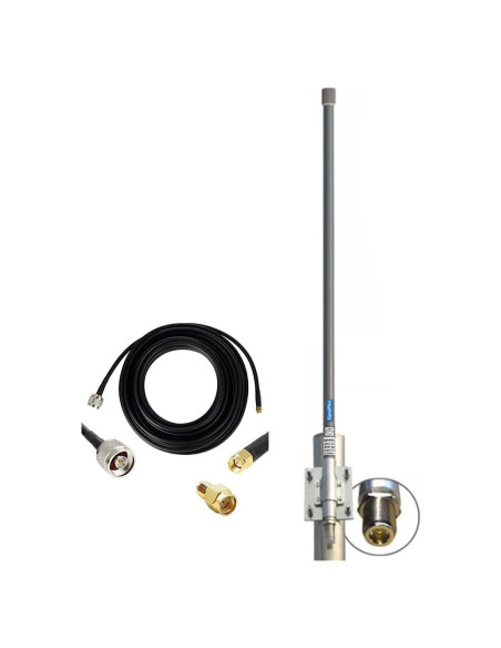 Antena Omnidireccional Qifan 10dBi 0.9m con Cable SMA 5m